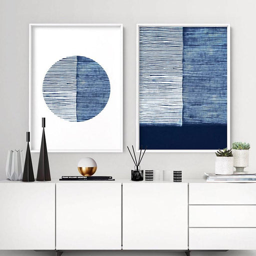 Shibori Indigo Tie Dye V - Art Print - Ozark Home