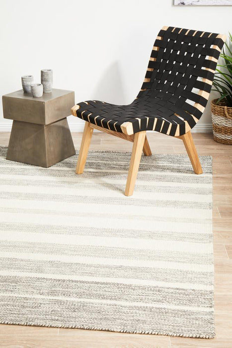 Sadri Grey Gradient Stripe Flatwoven Contemporary Rug, Rugs, Ozark Home 