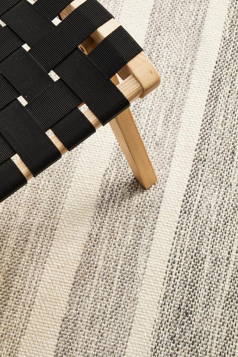 Sadri Grey Gradient Stripe Flatwoven Contemporary Rug, Rugs, Ozark Home 