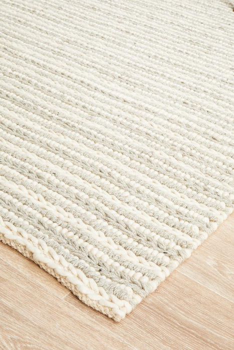 Sadri Grey Handknotted Flatwoven Contemporary Rug, Rugs, Ozark Home 