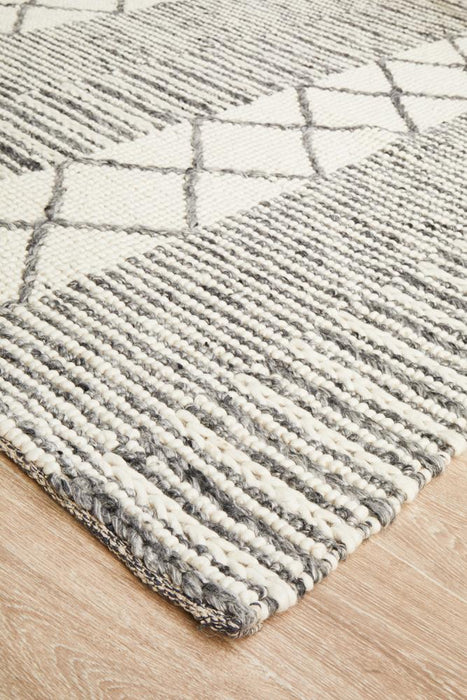 Sadri Grey Bohemian Pattern Flatwoven Contemporary Rug, Rugs, Ozark Home 