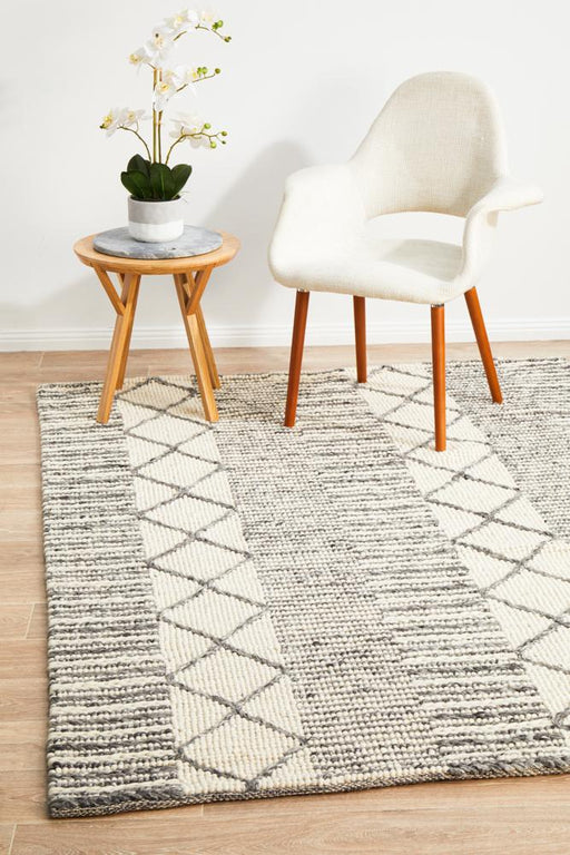 Sadri Grey Bohemian Pattern Flatwoven Contemporary Rug, Rugs, Ozark Home 