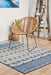 Sidfa White & Blue Aztec Ocean Contemporary Indoor/Outdoor Rug, Rugs, Ozark Home 