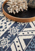 Sidfa White & Blue Aztec Ocean Contemporary Indoor/Outdoor Rug, Rugs, Ozark Home 