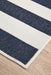 Sidfa Navy & White Summer Stripe Contemporary Indoor/Outdoor Rug, Rugs, Ozark Home 