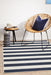 Sidfa Navy & White Summer Stripe Contemporary Indoor/Outdoor Rug, Rugs, Ozark Home 