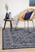 Sidfa Navy & White Aztec Summer Medallion Contemporary Indoor/Outdoor Rug, Rugs, Ozark Home 