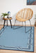 Sidfa Baby Blue Summer Border Contemporary Indoor/Outdoor Rug, Rugs, Ozark Home 