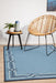 Sidfa Baby Blue Summer Border Contemporary Indoor/Outdoor Rug, Rugs, Ozark Home 