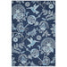 Sidfa Navy & Blue Summer Garden Contemporary Indoor/Outdoor Rug, Rugs, Ozark Home 