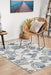 Sidfa White & Blue Summer Garden Contemporary Indoor/Outdoor Rug, Rugs, Ozark Home 