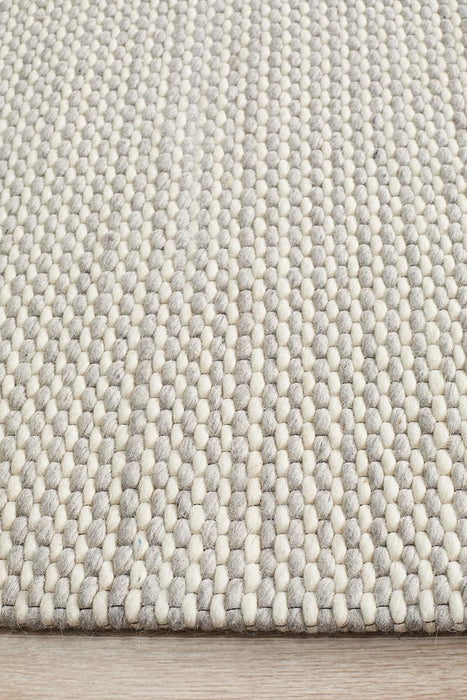 Salvan Grey & White Stripe Handwoven Contemporary Rug, Rugs, Ozark Home 