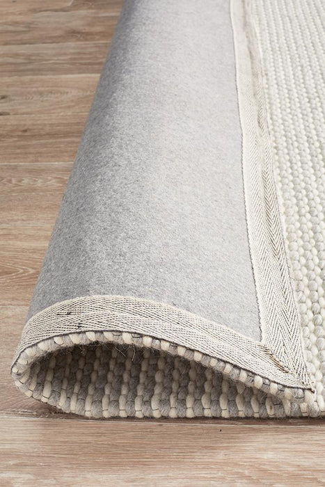 Salvan Grey & White Stripe Handwoven Contemporary Rug, Rugs, Ozark Home 