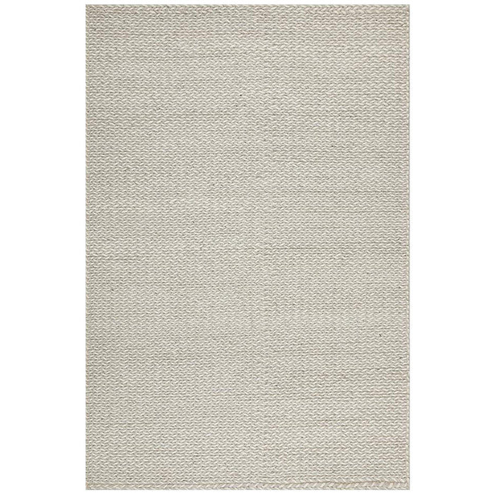 Salvan Grey & White Interlock Handwoven Contemporary Rug, Rugs, Ozark Home 