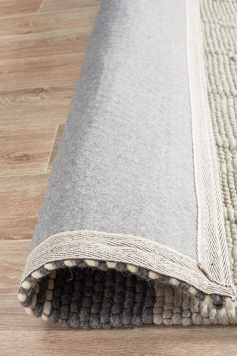 Salvan Grey White & Charcoal Multiple Texture Handwoven Contemporary Rug, Rugs, Ozark Home 