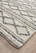 Salvan White & Grey Interlocking Diamond Pattern Handwoven Contemporary Rug, Rugs, Ozark Home 