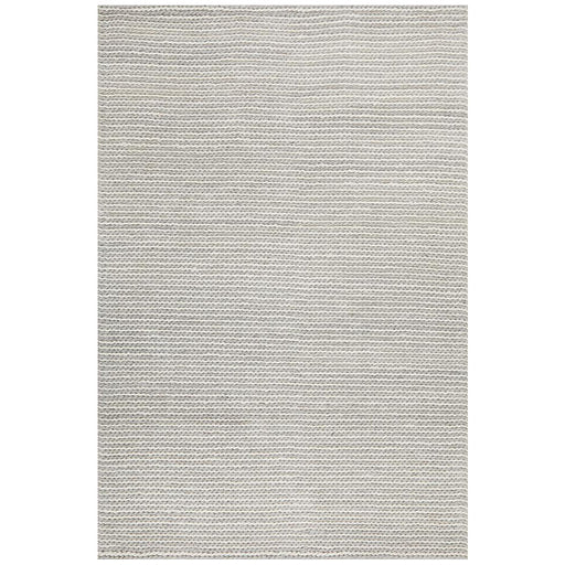 Salvan White & Grey Interlock Handwoven Contemporary Rug, Rugs, Ozark Home 