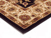 Soma Black & Ivory Classic Floral Motif Vintage Runner Rug, Rugs, Ozark Home 