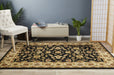 Soma Black & Ivory Classic Floral Motif Vintage Rug, Rugs, Ozark Home 