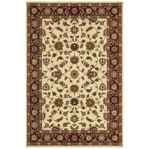 Soma Ivory & Red Classic Floral Motif Vintage Rug, Rugs, Ozark Home 