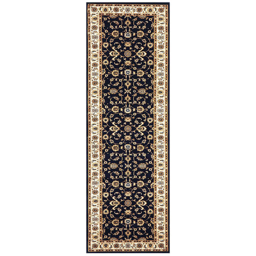 Soma Blue & Ivory Classic Floral Motif Vintage Runner Rug, Rugs, Ozark Home 