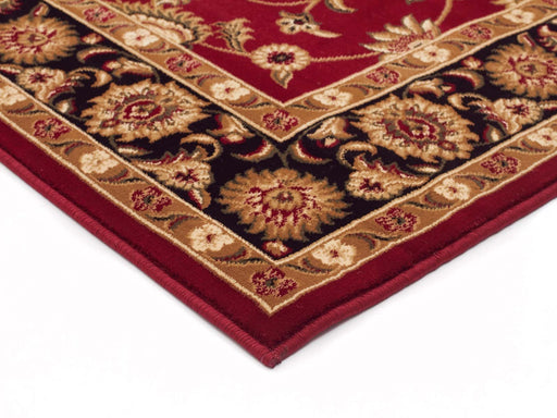 Soma Red & Black Classic Floral Motif Vintage Runner Rug, Rugs, Ozark Home 