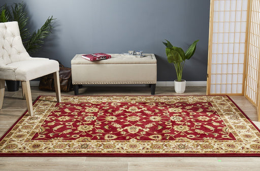 Soma Red & Ivory Classic Floral Motif Vintage Rug, Rugs, Ozark Home 