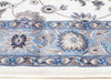 Soma White & Blue Classic Floral Motif Vintage Runner Rug, Rugs, Ozark Home 
