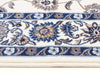 Soma White Beige & Navy Classic Floral Motif Vintage Runner Rug, Rugs, Ozark Home 