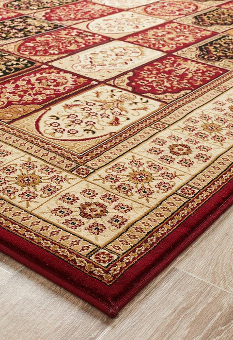 Soma Burgundy Traditional Panel Vintage Rug, Rugs, Ozark Home 