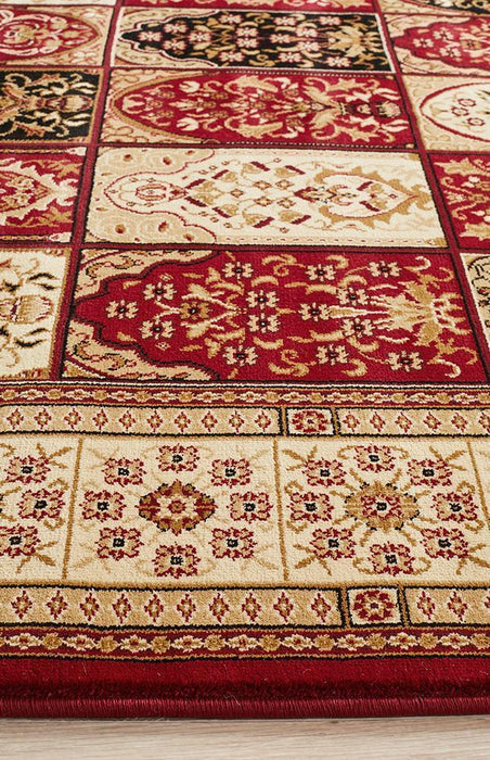 Soma Burgundy Traditional Panel Vintage Rug, Rugs, Ozark Home 