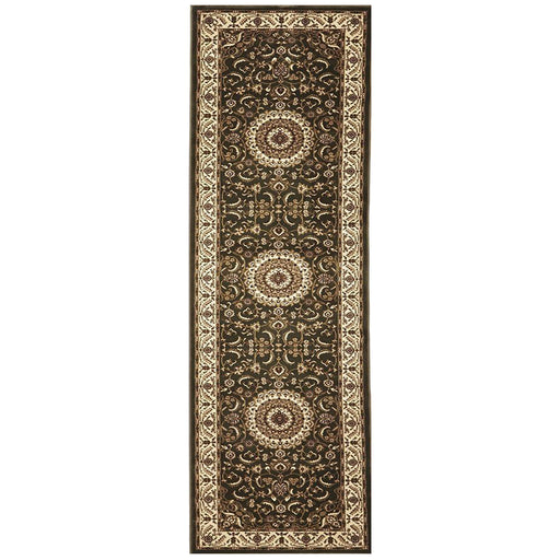 Soma Green & Ivory Classic Medallion Vintage Runner Rug, Rugs, Ozark Home 