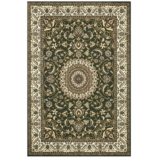 Soma Green & Ivory Classic Medallion Vintage Rug, Rugs, Ozark Home 