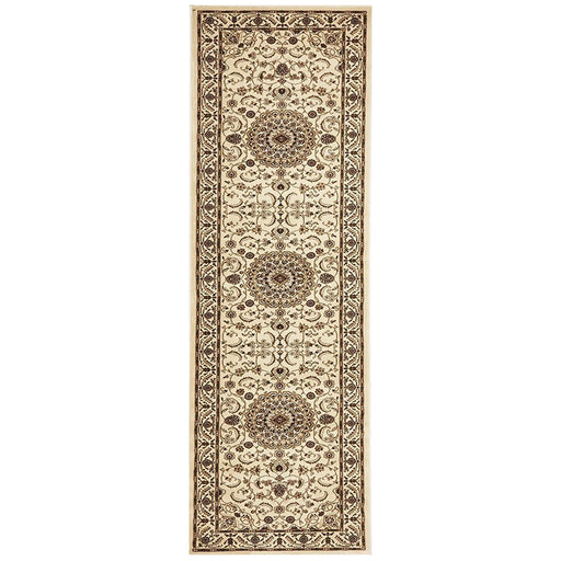 Soma Ivory & Beige Classic Medallion Vintage Runner Rug, Rugs, Ozark Home 