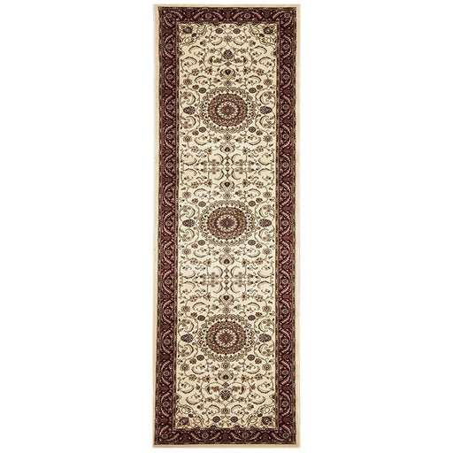 Soma Ivory & Red Classic Medallion Vintage Runner Rug, Rugs, Ozark Home 