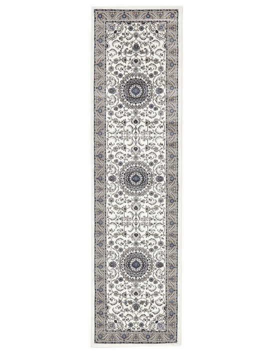 Soma White & Beige Classic Medallion Vintage Rug, Rugs, Ozark Home 