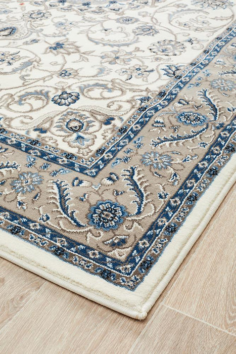 Soma White & Beige Classic Medallion Vintage Rug, Rugs, Ozark Home 