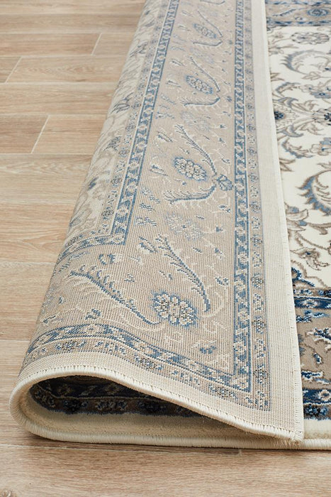 Soma White & Beige Classic Medallion Vintage Rug, Rugs, Ozark Home 