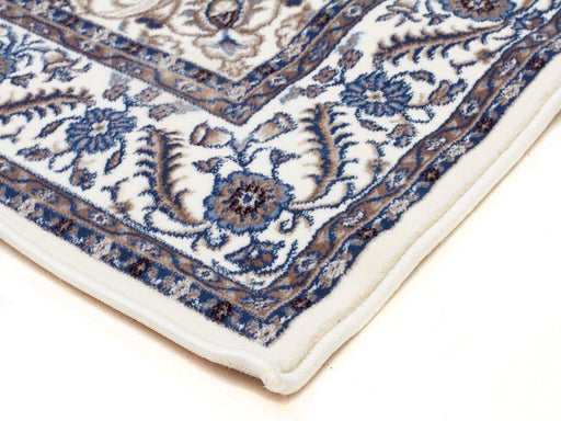 Soma Ivory White & Blue Classic Medallion Vintage Runner Rug, Rugs, Ozark Home 