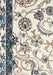 Soma Ivory White & Blue Classic Medallion Vintage Rug, Rugs, Ozark Home 