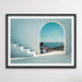 Santorini Summers - Print of Woman Under Arch By The Ocean, Wall Art, Ozark Home 