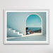 Santorini Summers - Print of Woman Under Arch By The Ocean, Wall Art, Ozark Home 