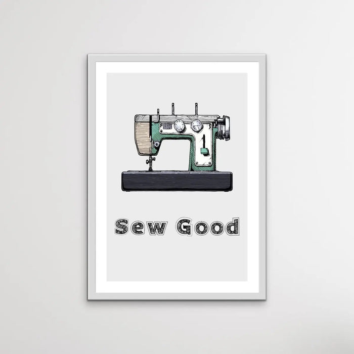 Sew Good - Vintage Sewing Machine Print, Wall Art, Ozark Home 