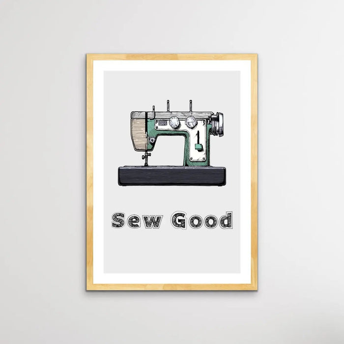 Sew Good - Vintage Sewing Machine Print, Wall Art, Ozark Home 