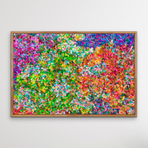 Spotty Springtime - Abstract Blue Pink Art Print  Stretched Canvas Wall Art, Wall Art, Ozark Home 