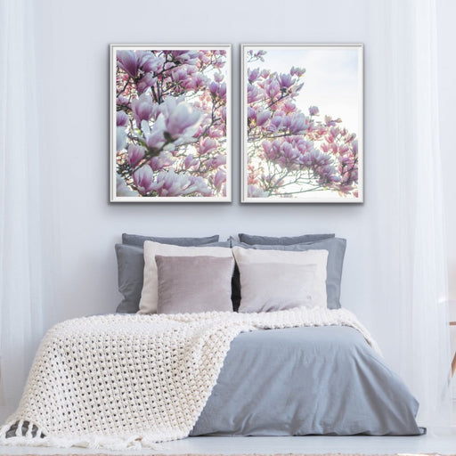 Spring Blossom - Two Piece Soft Pink Floral Canvas Wall Art, Wall Art, Ozark Home 