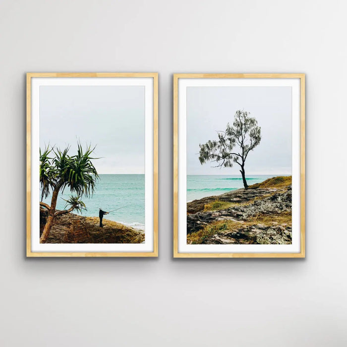 Stradbroke Island  - Two Piece Beach Fisherman Photographic Print Set