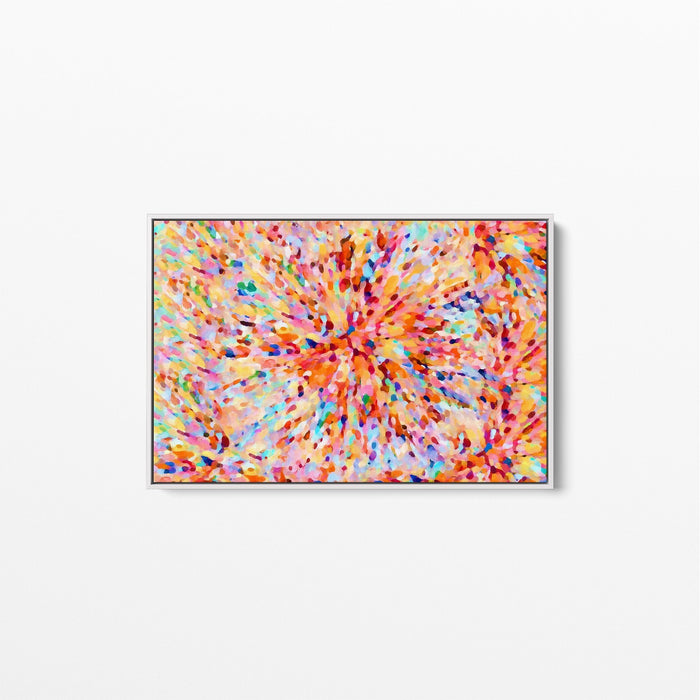 Sun Flare In Orange - Abstract Artwork Stretched Canvas Wall Art, Wall Art, Ozark Home 