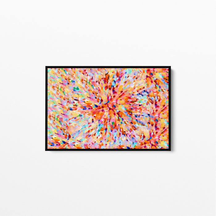 Sun Flare In Orange - Abstract Artwork Stretched Canvas Wall Art, Wall Art, Ozark Home 