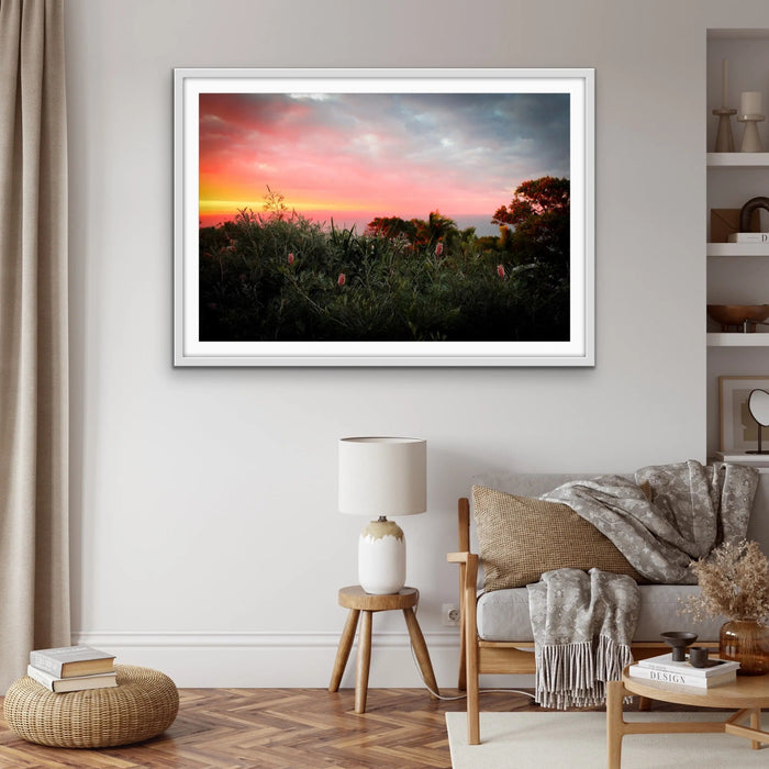 Sunset Over The Ocean - Stradbroke Island Sunset Photographic Wall Art Print, Wall Art, Ozark Home 